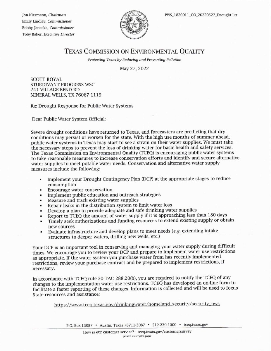  Drought Response May 2022 - TCEQ 